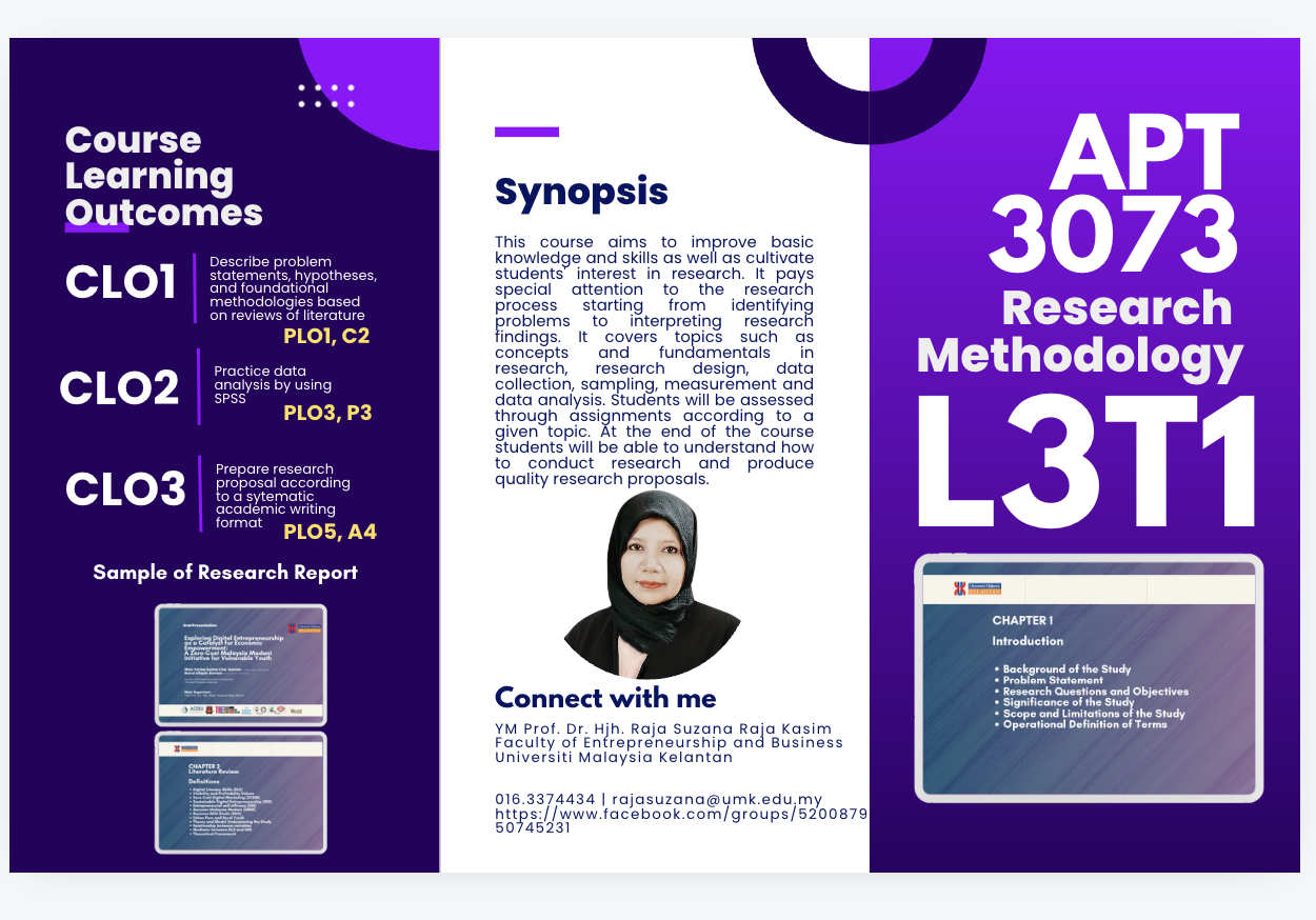 APT3073 KAEDAH PENYELIDIKAN Tutorial - L3T1-Tut