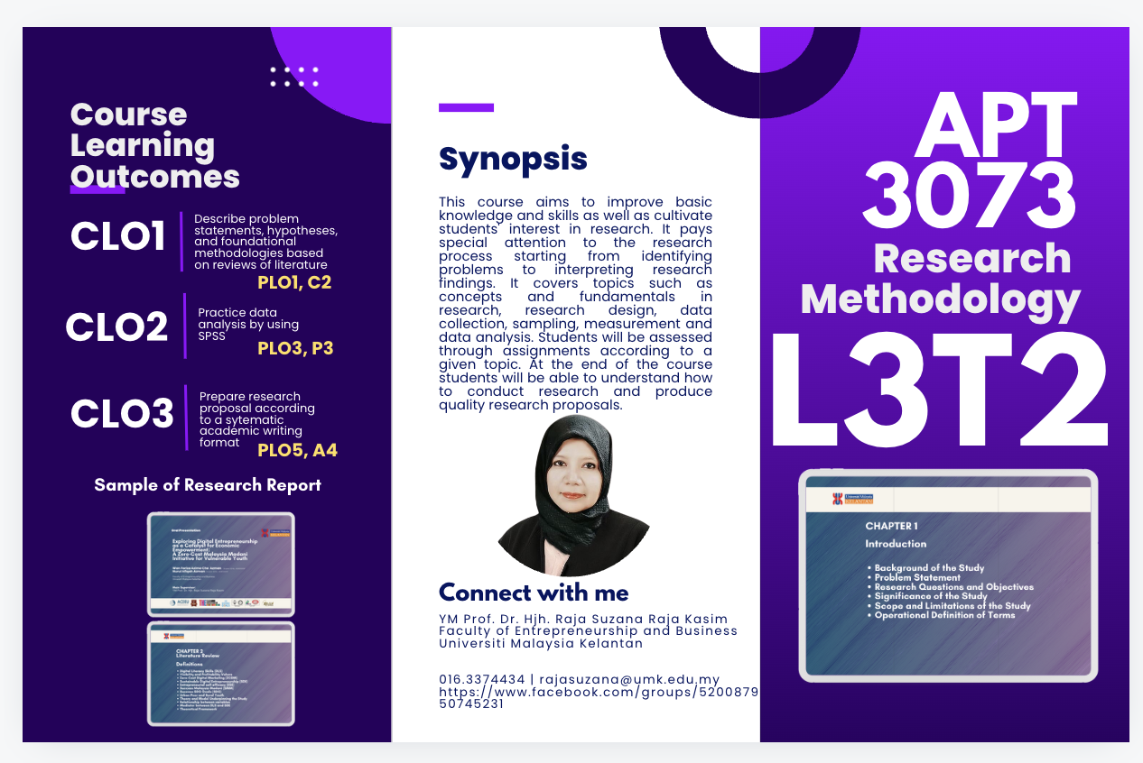 APT3073 KAEDAH PENYELIDIKAN Tutorial - L3T2-Tut