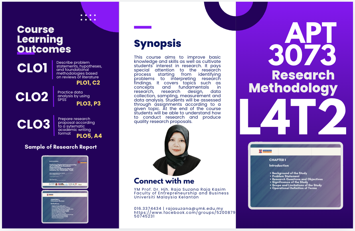 APT3073 KAEDAH PENYELIDIKAN Tutorial - L4T2-Tut